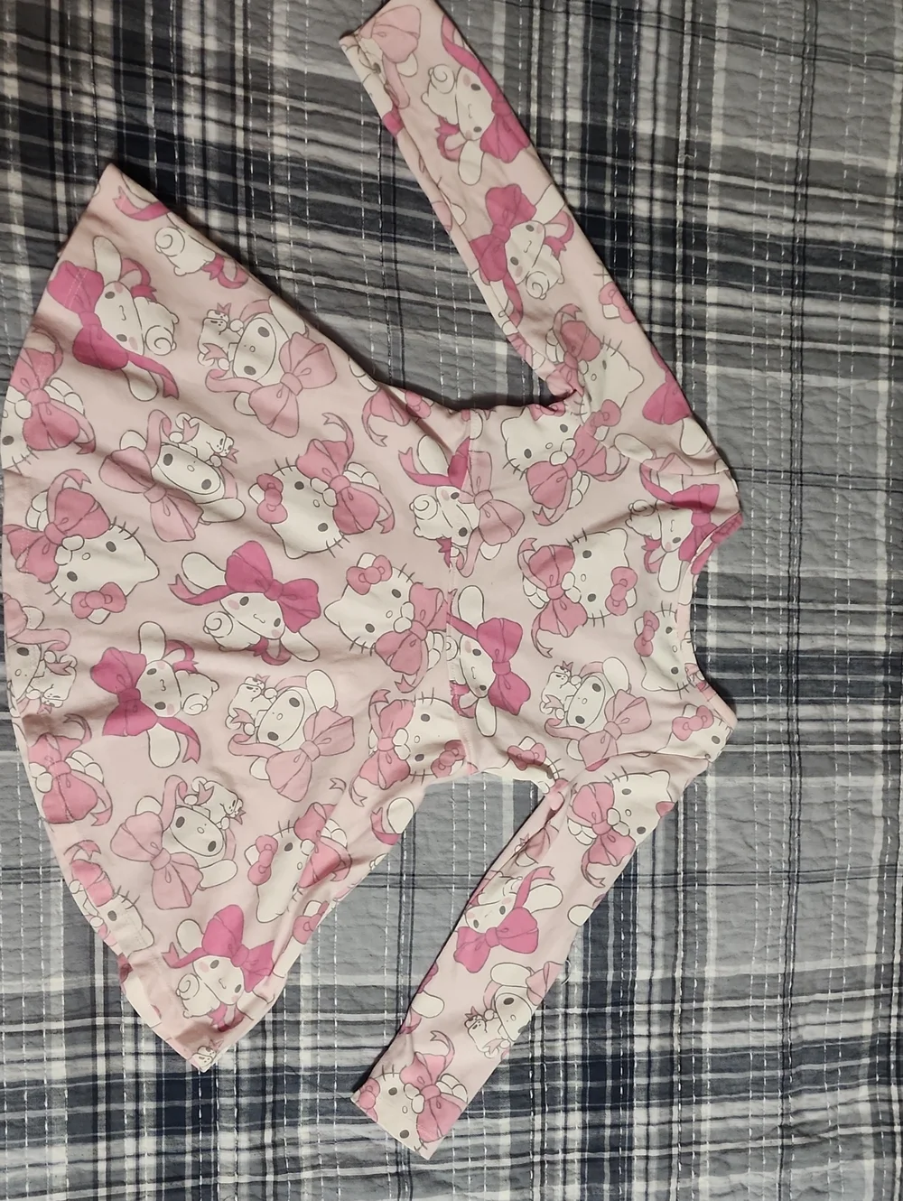 Sanrio Hello Kitty And Friends Pink Bow Character Print Long Sleeve Dress